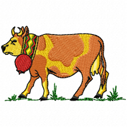 Cows Embroidery Design 7 Cows Embroidery Design 7